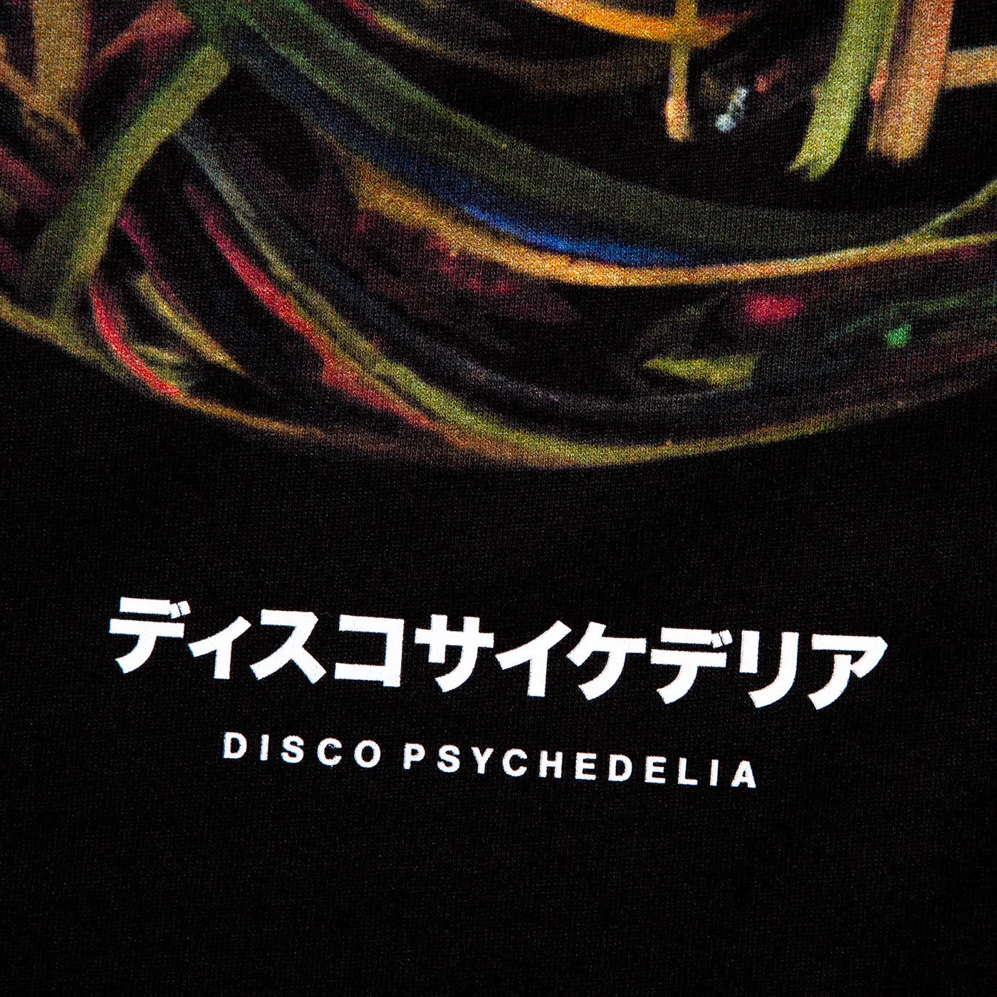 009 Disco Psychedelia Front Print - Tshirt - Black