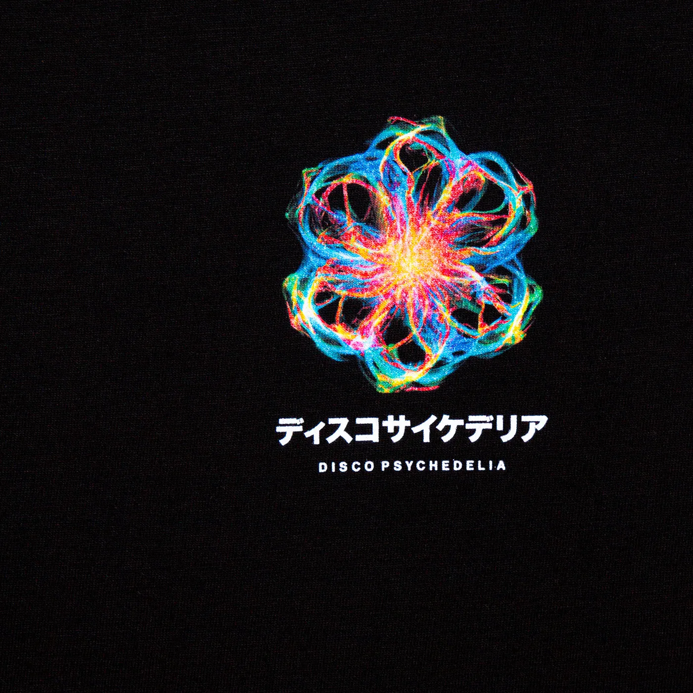 016 Disco Psychedelia Back Print - Tshirt - Black