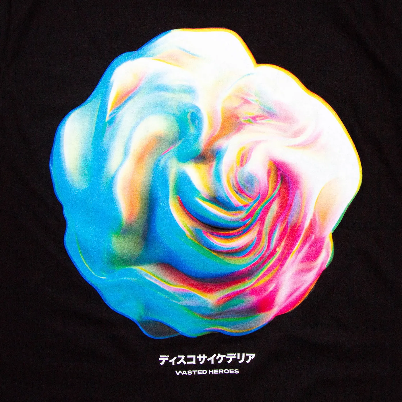 040 Disco Psychedelia Back Print - Tshirt - Black