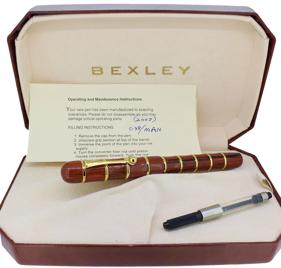 2007 BEXLEY OWNERS CLUB LIMITED EDITION EBONITE FOUNTAIN PEN NEVER INKED MINT