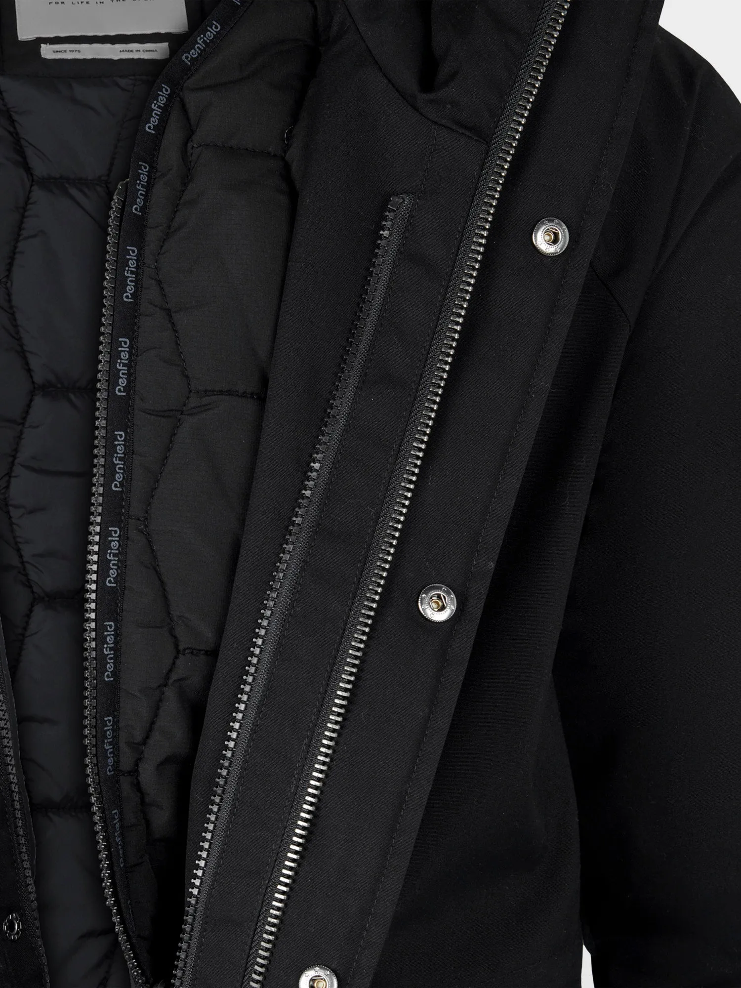 3 in 1 Fishtail Parka Jacket in Black