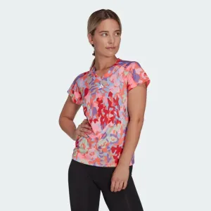 adidas AEROREADY Train Essentials Minimal Branding V-Necl Floral Women's Tee