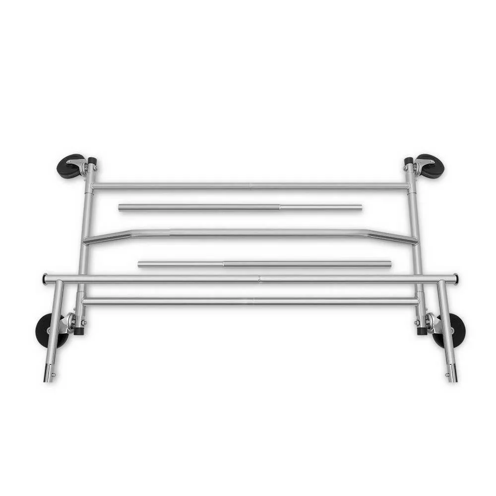 Adjustable Chrome Clothes Rack with Lockable Casters - Artiss