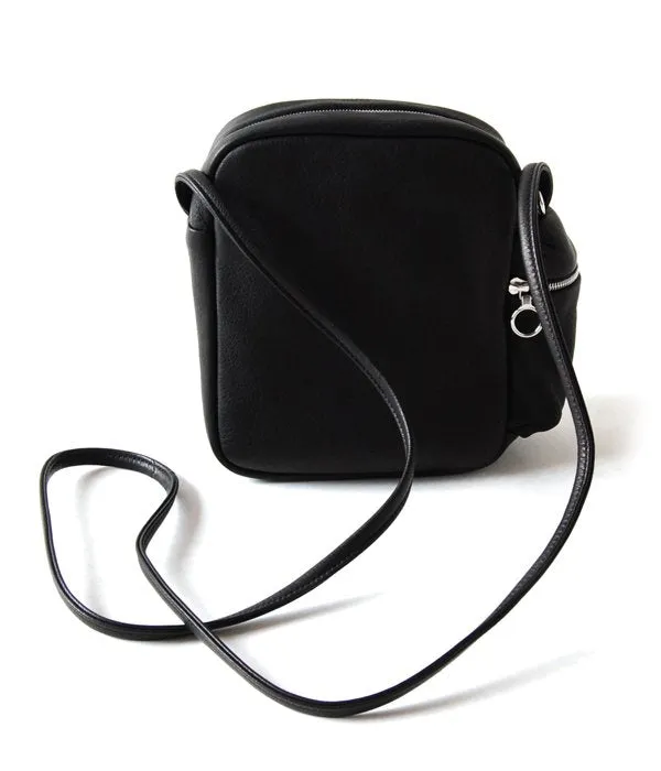 Aeta/DEER LEATHER SHOULDER POUCH(BLACK)