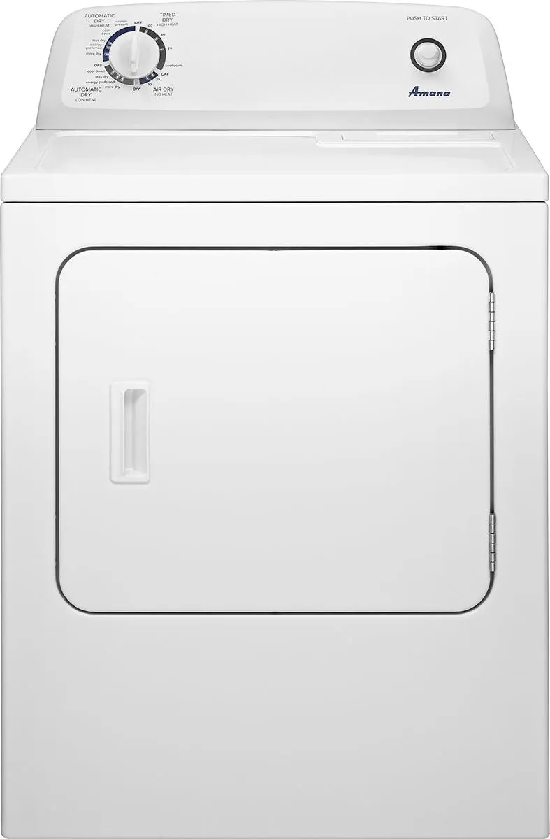 Amana - 6.5 Cu. Ft. 11-Cycle Electric Dryer - White