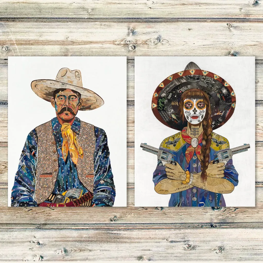 AMERICAN HERITAGE COWBOY (BLUE) limited edition paper print