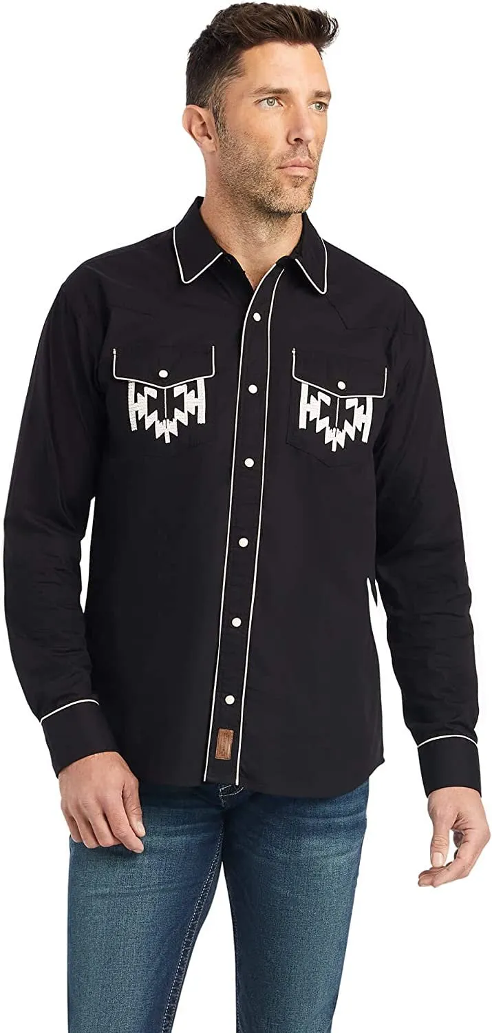 Ariat Men's Chimayo Retro Snap Shirt, Black