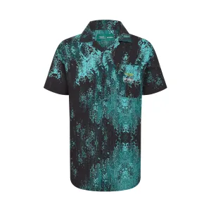 Aston Martin F1 Men's Limited Edition Miami GP Lifestyle AOP Button Down Shirt - Night Storm