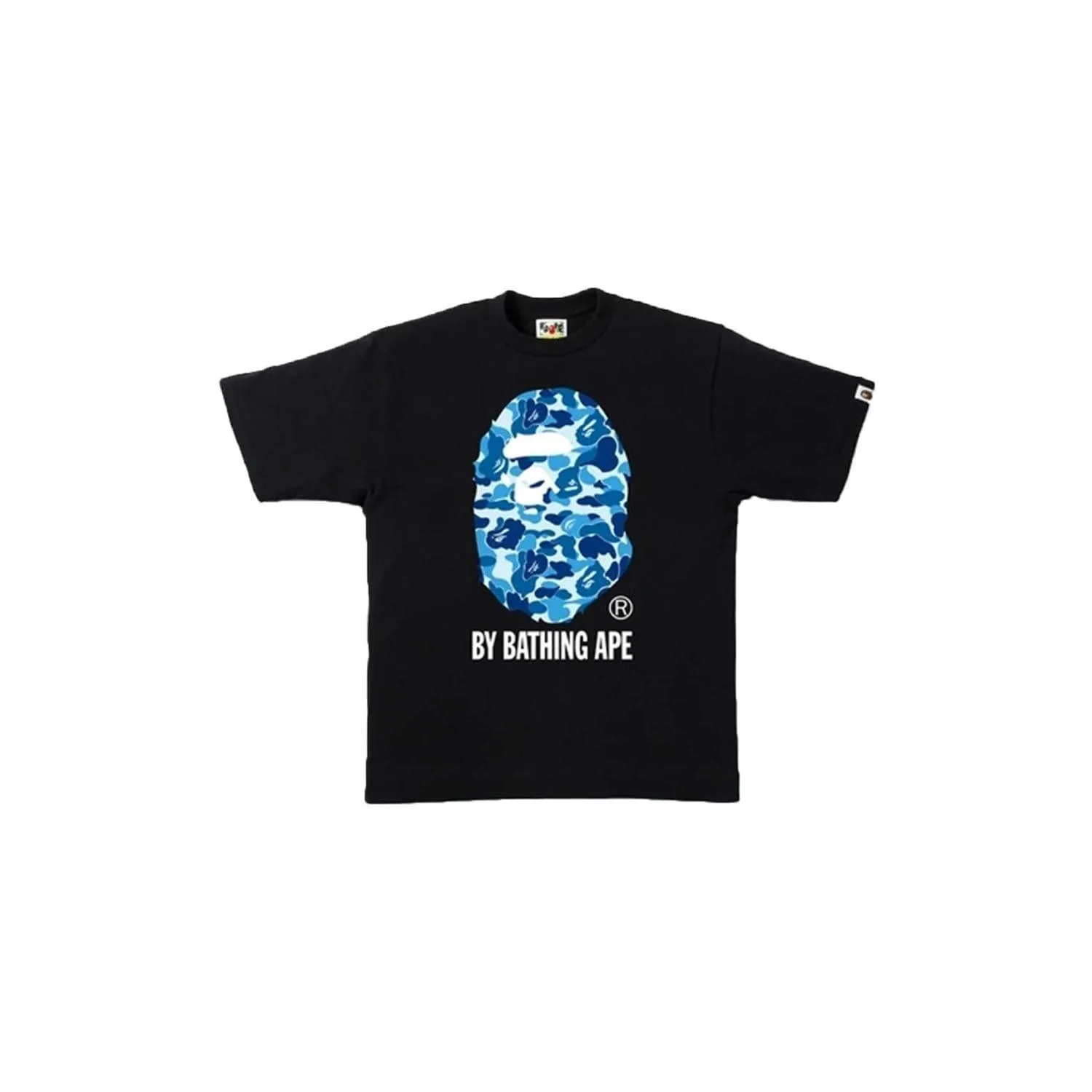 BAPE BIG APE HEAD CAMO TEE BLACK / BLUE