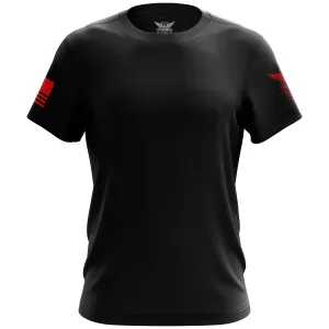 Basic - Black   Red Short Sleeve Shirt