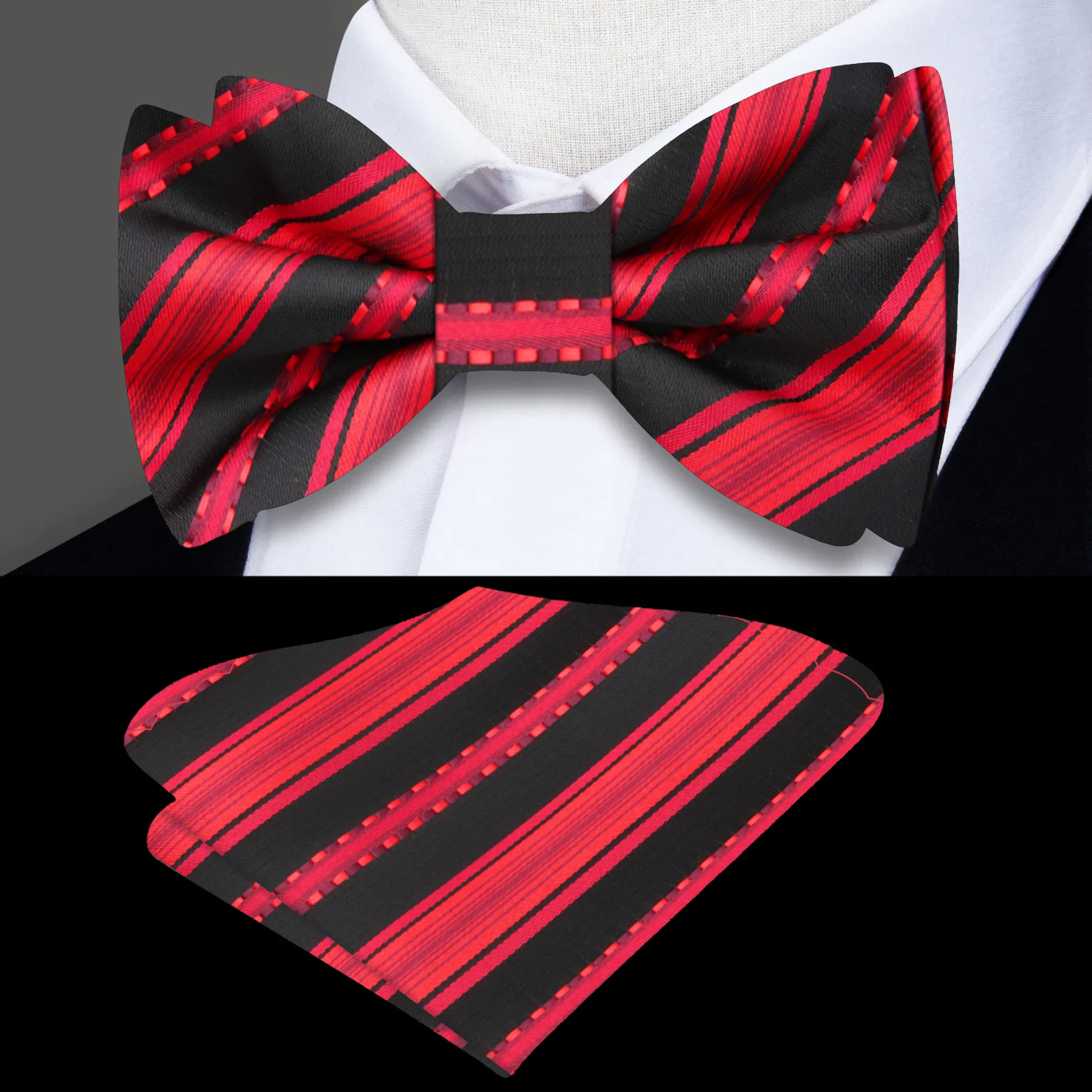 Berkley Stripe Bow Tie