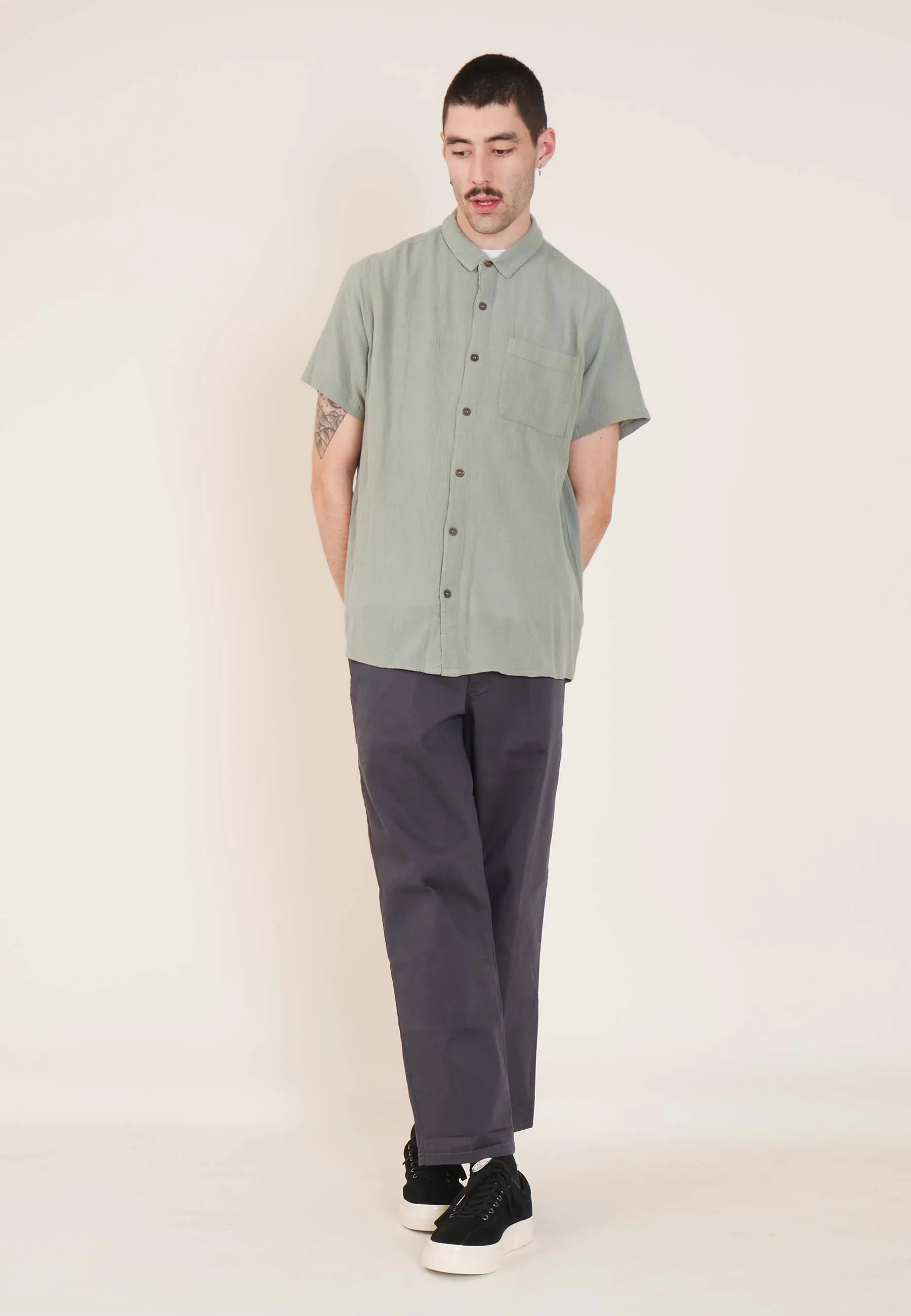 Bon Crepe Shirt - moss