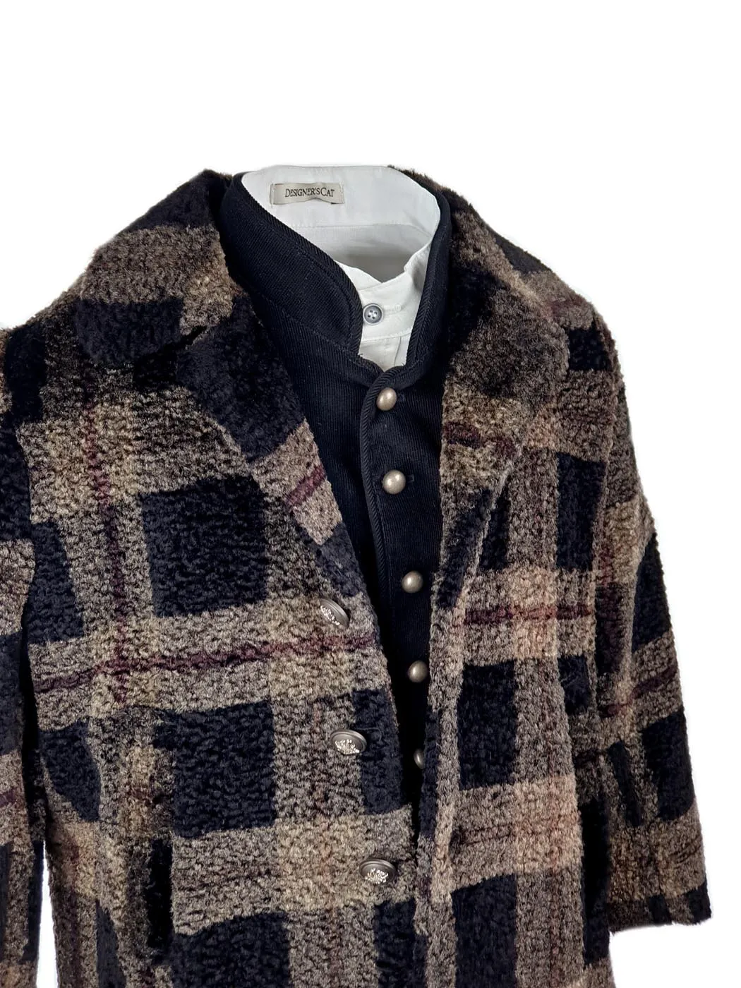 Boy's coat with checkered pattern - BRAXTON Beige