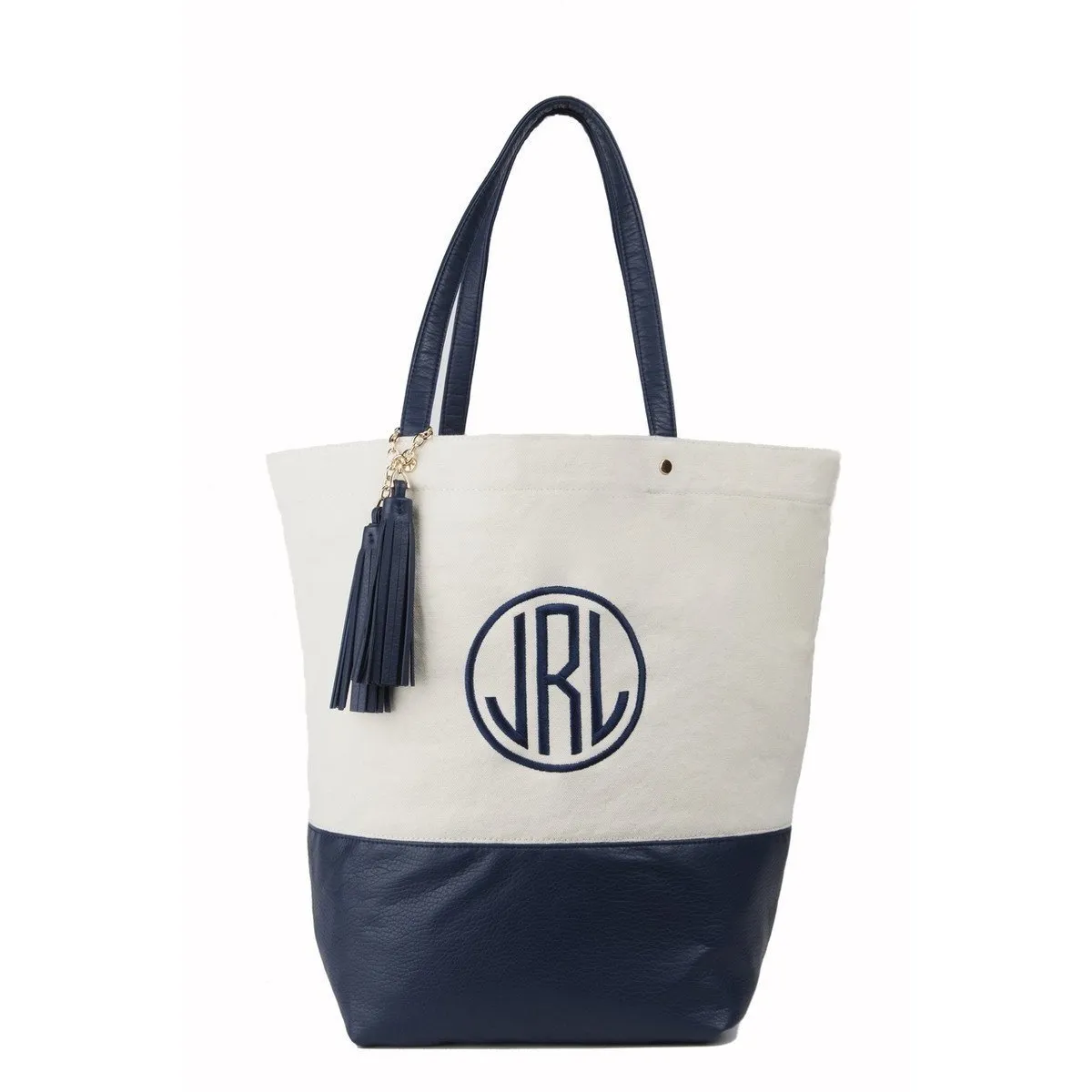 Canvas Monogrammed Personalized Carry All Tote  Bag