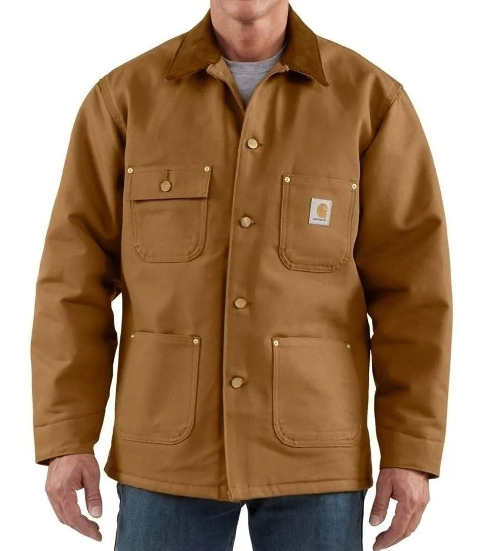 Carhartt 103825 Men's Big & Tall Duck Chore Coat Blanket Lined