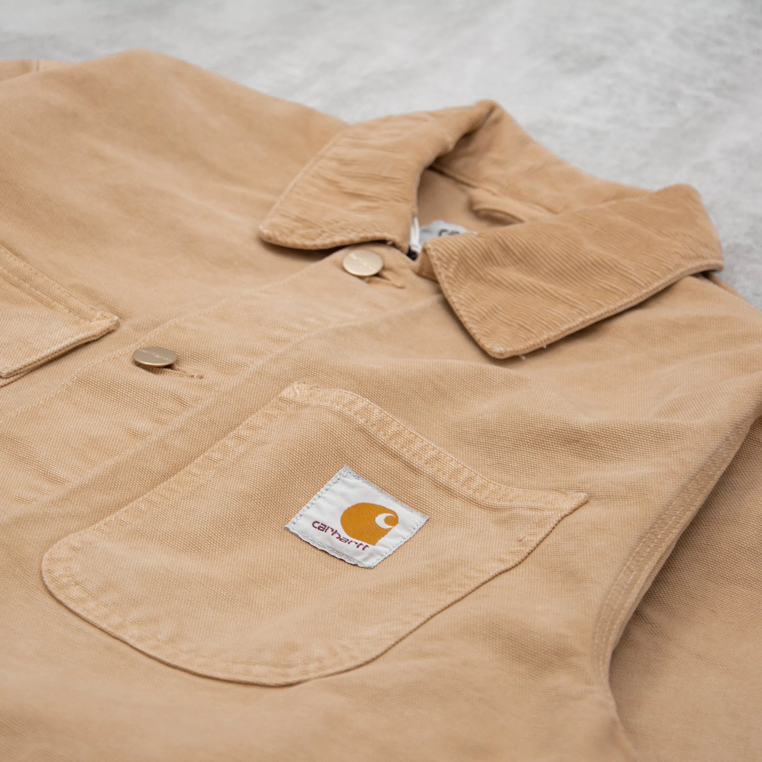 Carhartt WIP Michigan Coat Worn Canvas - Dusty H Brown