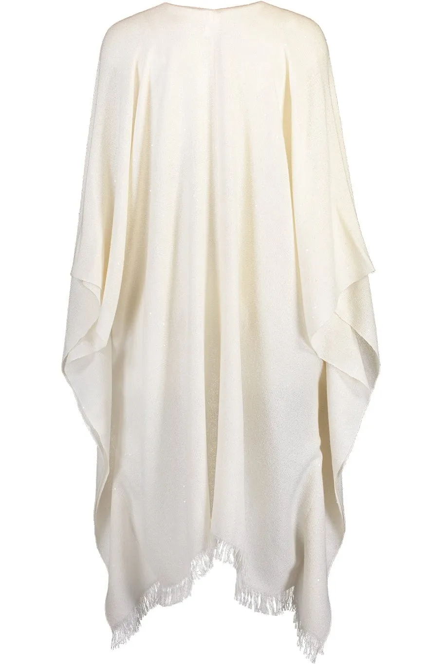 Cashmere Silk Paillette Poncho - Panama