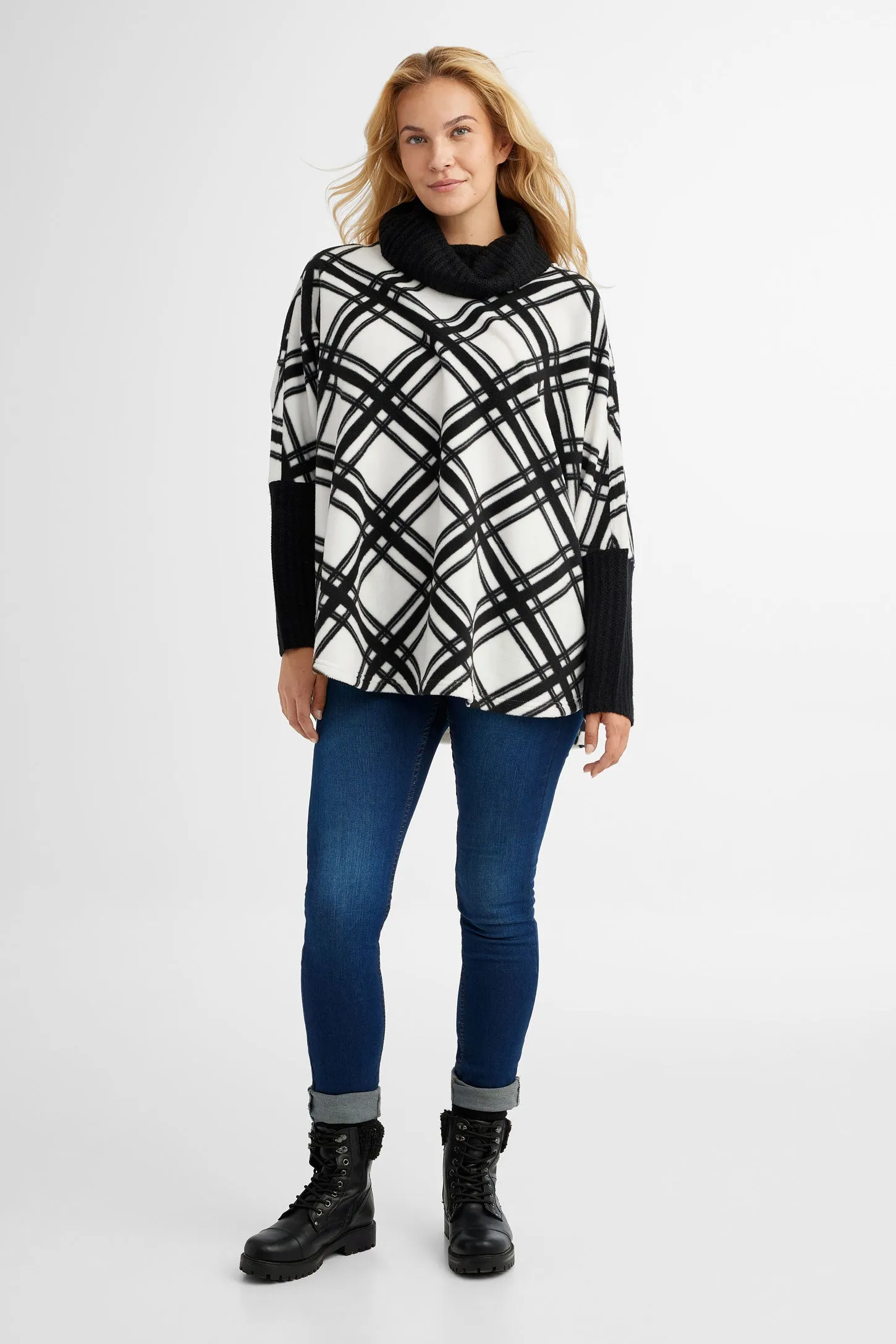 Chandail poncho col roulé, Chalet - Femme