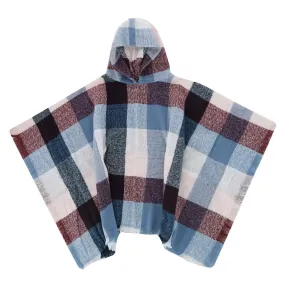 Clear Creek Women's Plaid Winter Scarf Hooded Poncho