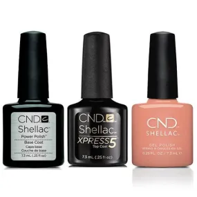 CND - Shellac Xpress5 Combo - Base, Top & Uninhibited (0.25 oz)