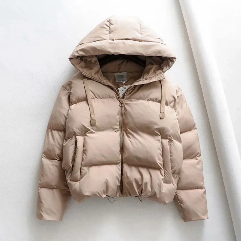 Cotton Padded Jacket Winter Hooded Parkas Woman Warm Down Jacket Large Size Woman Coat Thicken Women Casual Women Puffer Jacket