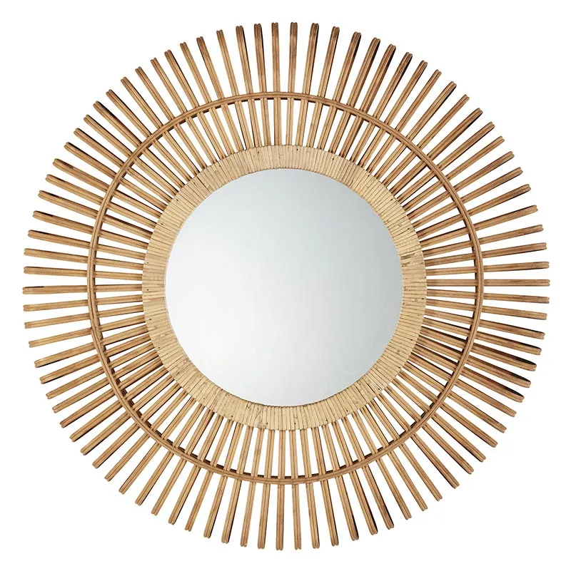 Dark Wheel Bamboo Mirror