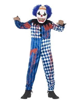 Deluxe Sinister Clown Costume, Blue