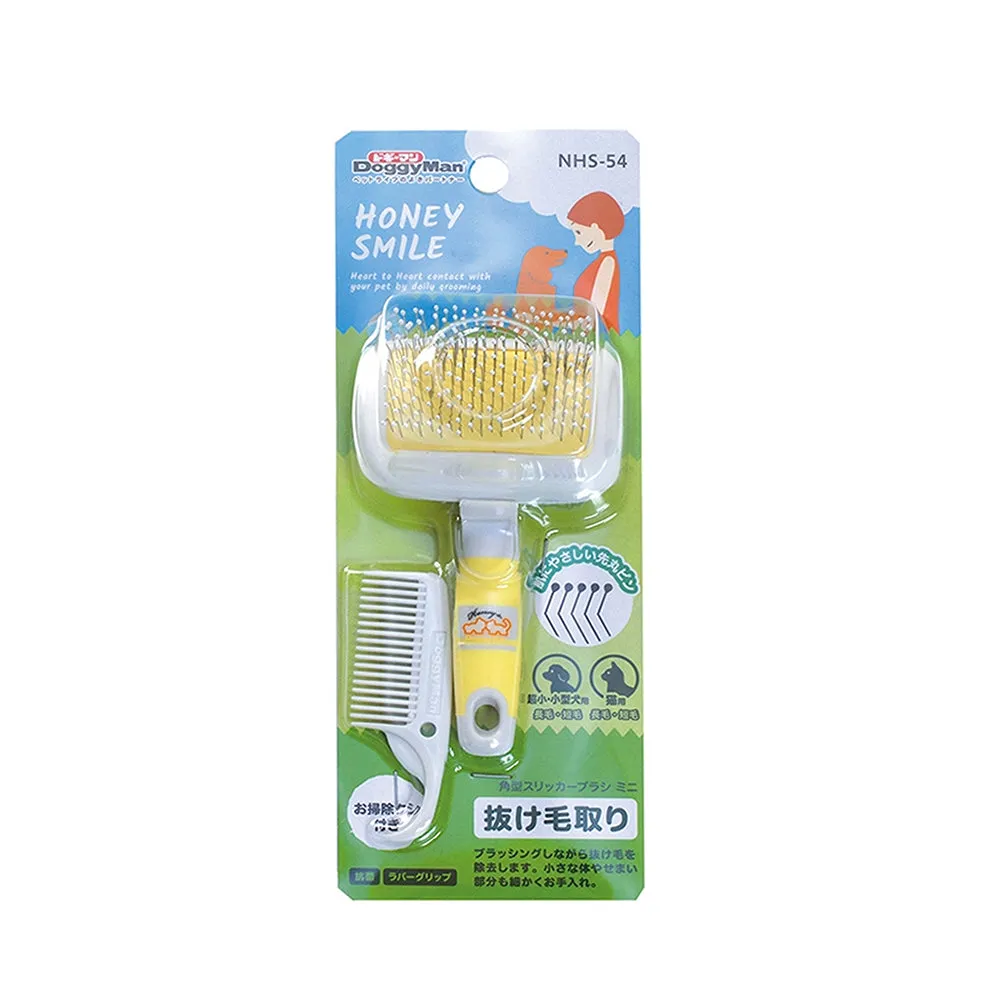 Doggyman Honey Smile Ball Pin Slicker Brush for Cats & Dogs Mini