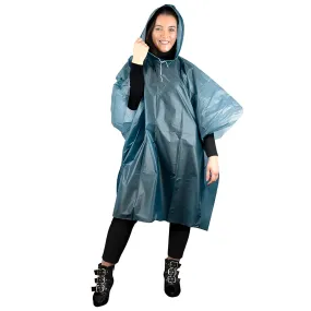 Emergency Rain Poncho Cover Navy Blue Adults One Size