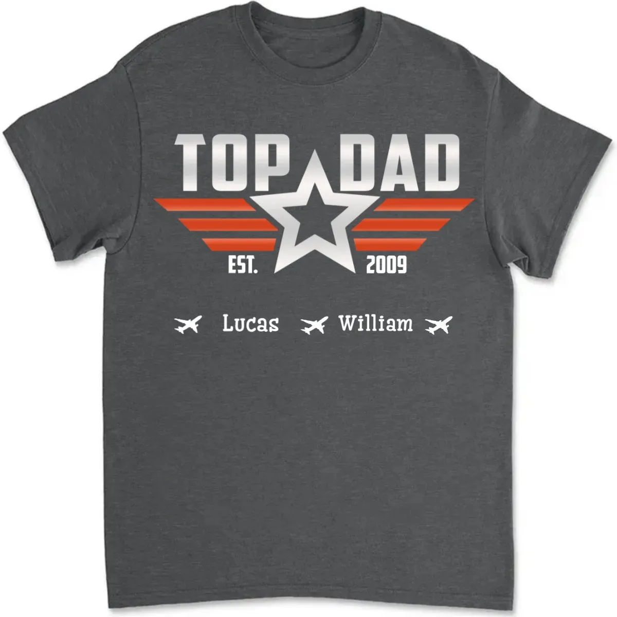 Father's Day - Top Dad With Kids - Personalized Unisex T-shirt