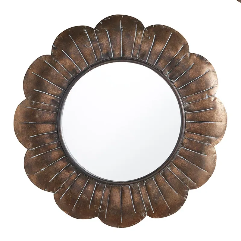 Floral Shaped Flower Metal Mirror