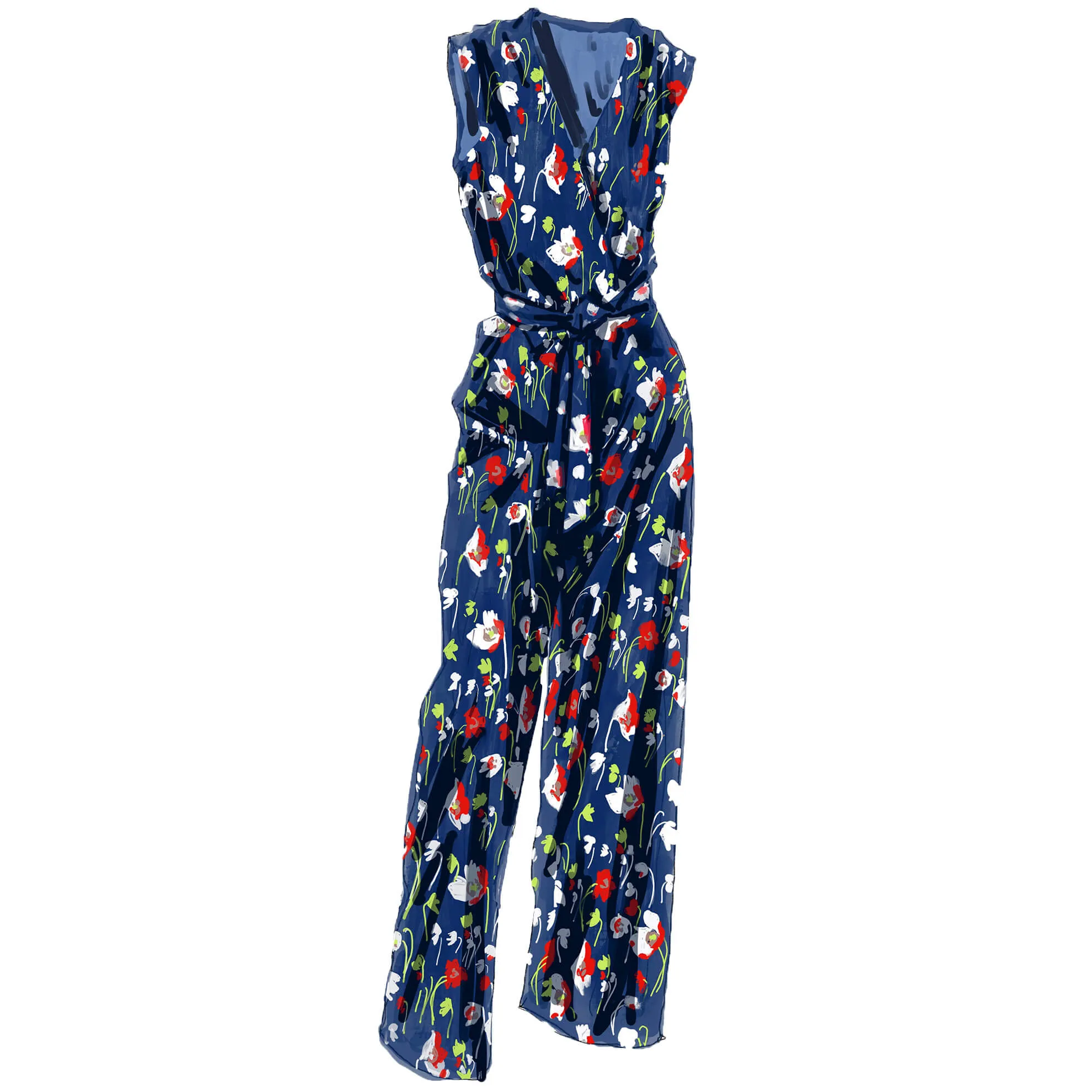 Floral Wide Leg Jumpsuit