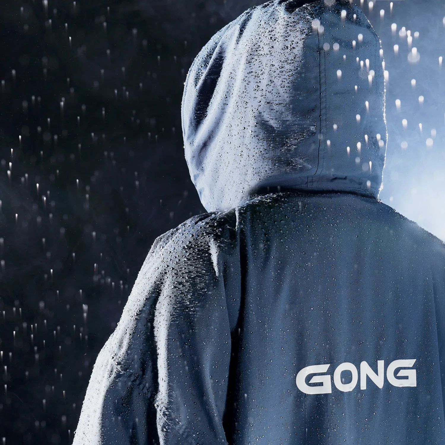 GONG | Poncho Imperméable Gris Clair