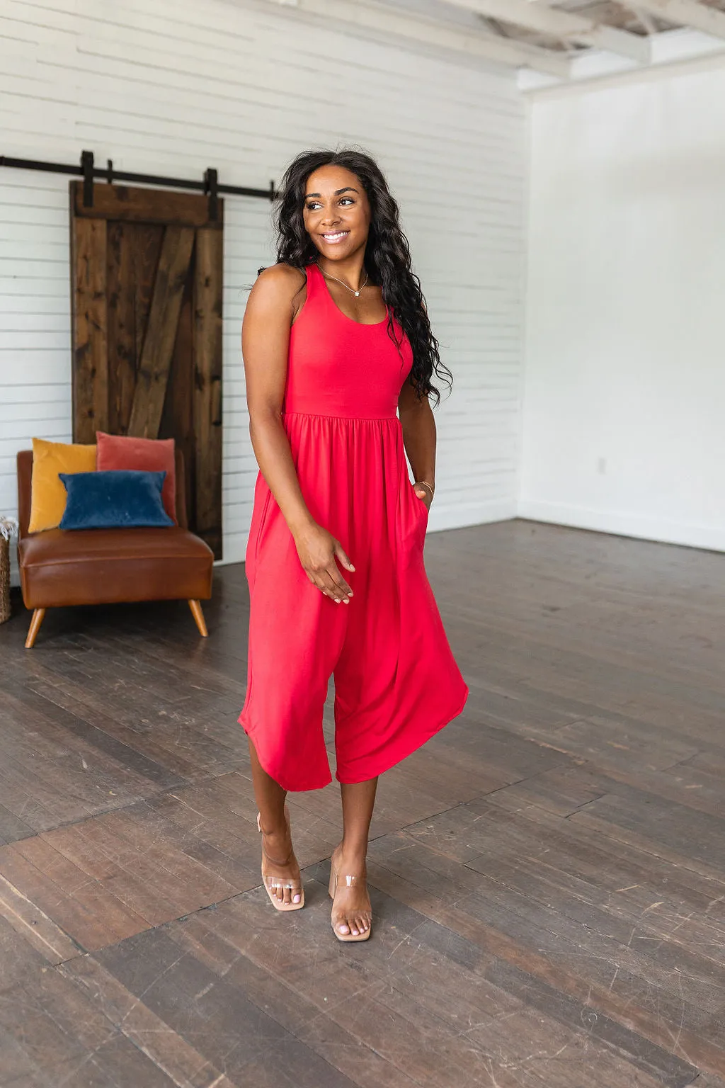 Good Idea Jumpsuit in Red - Eldridge