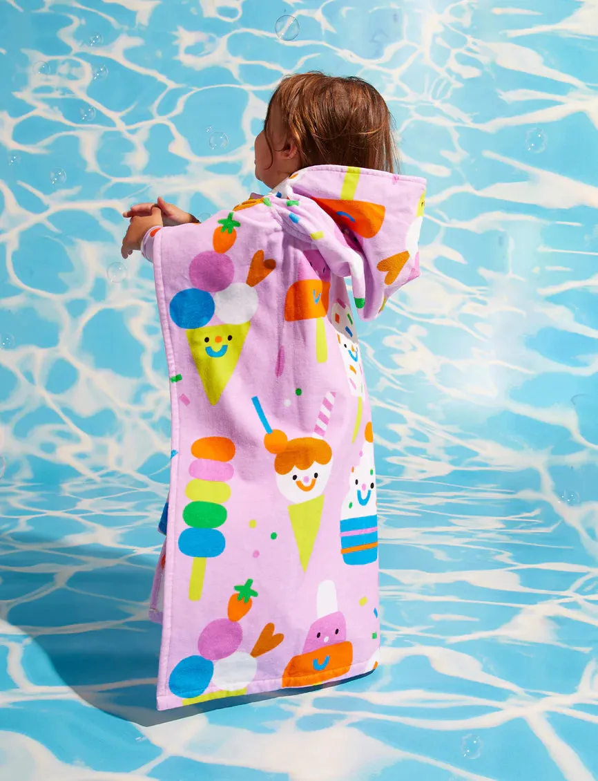 HALCYON NIGHTS KIDS HOODED TOWEL SUNDAE FUN DAY