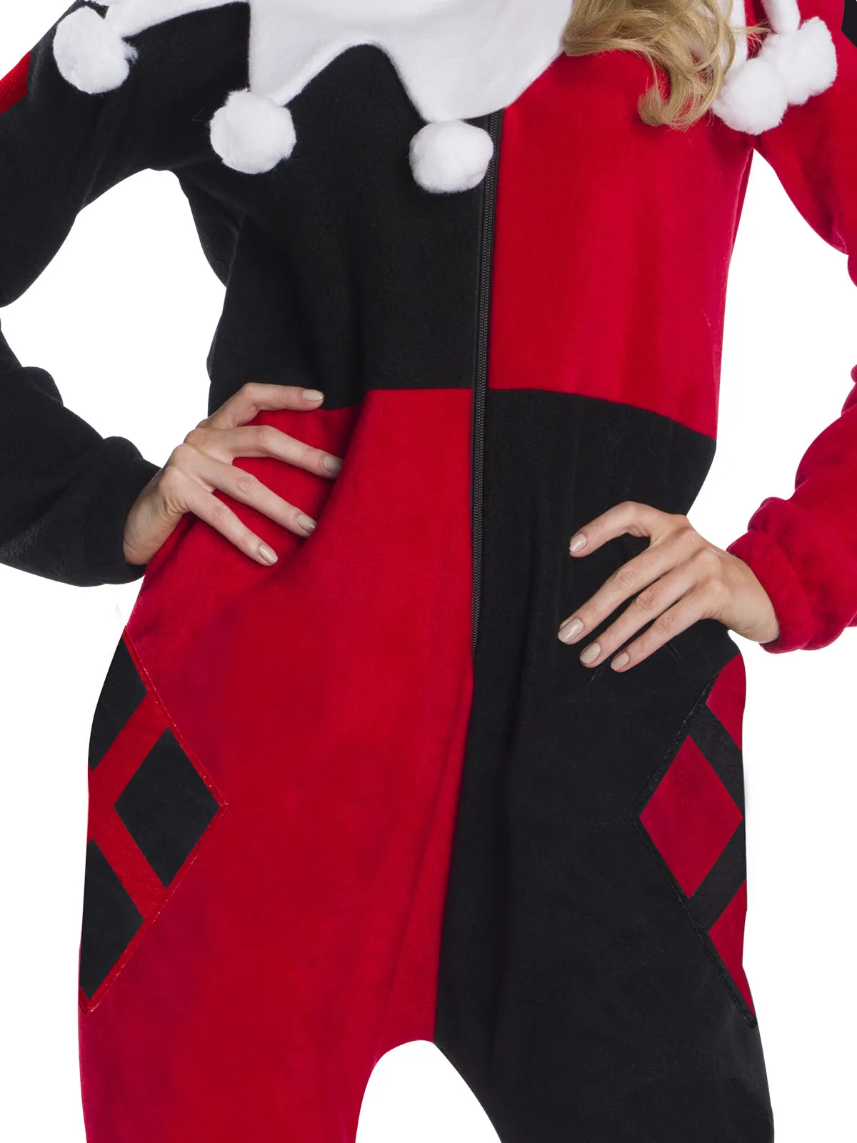 Harley Quinn Onesie Jumpsuit Costume for Adults - Warner Bros Suicide Squad 2