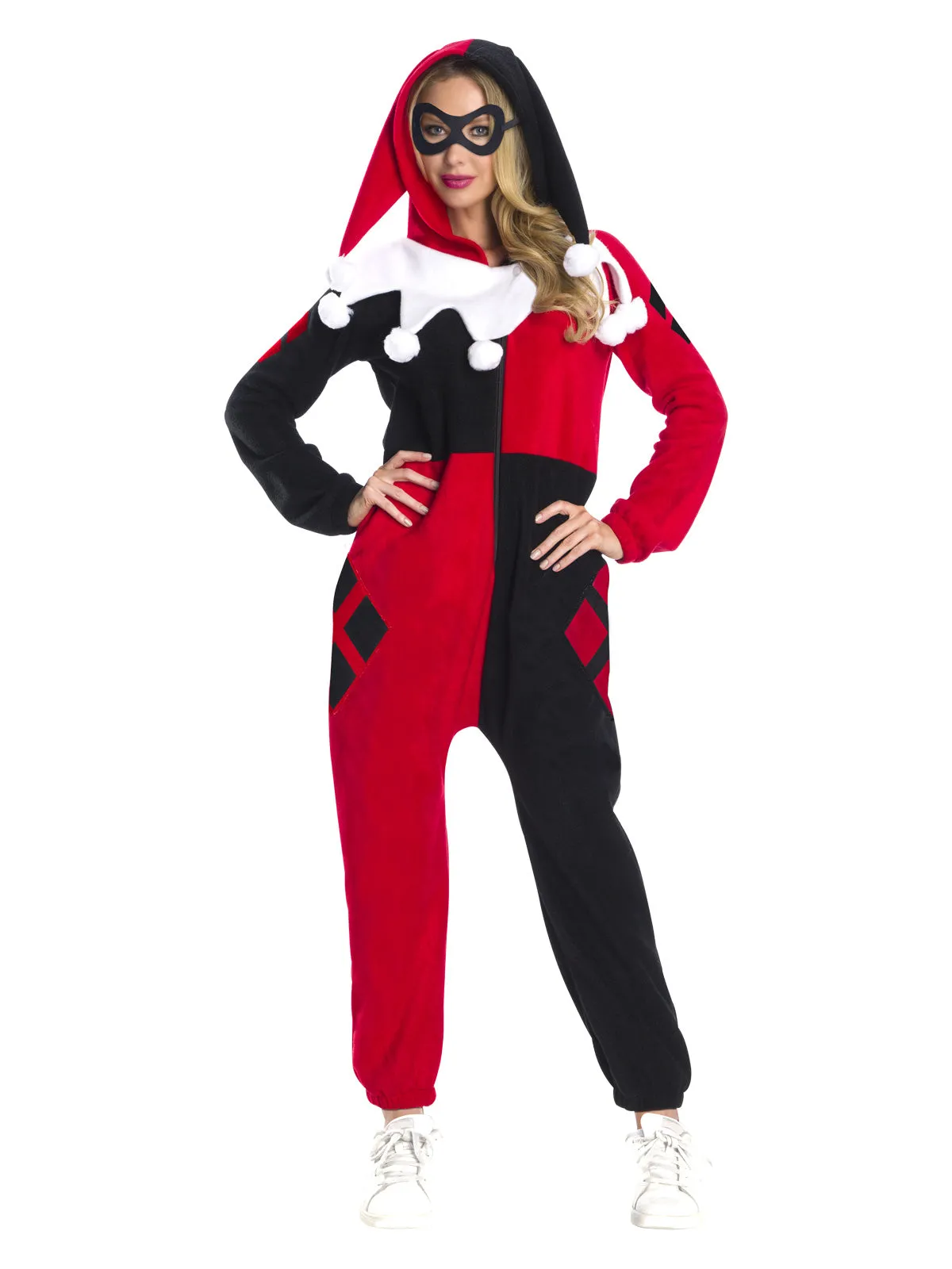 Harley Quinn Onesie Jumpsuit Costume for Adults - Warner Bros Suicide Squad 2