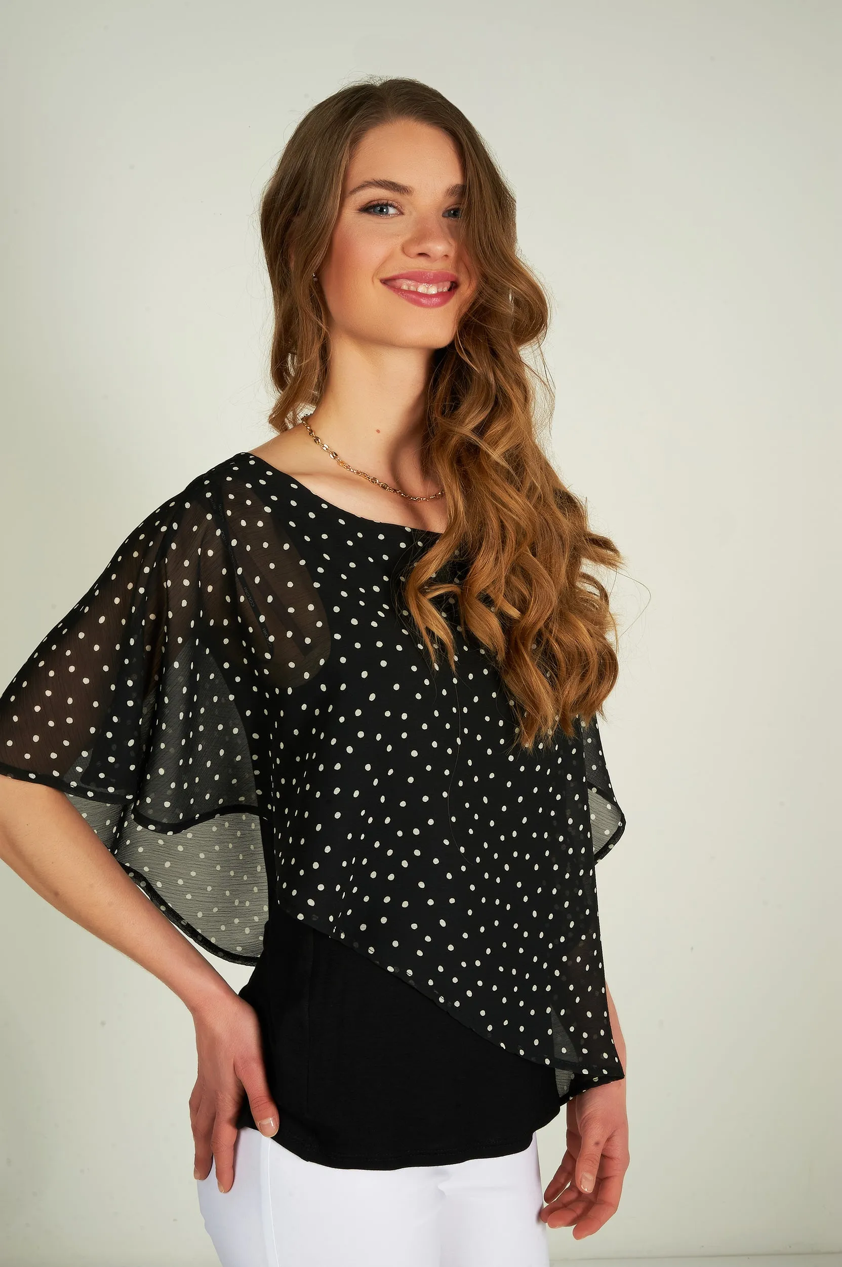 Haut asymétrique en chiffon - AGABA-X1 - (R-A3)