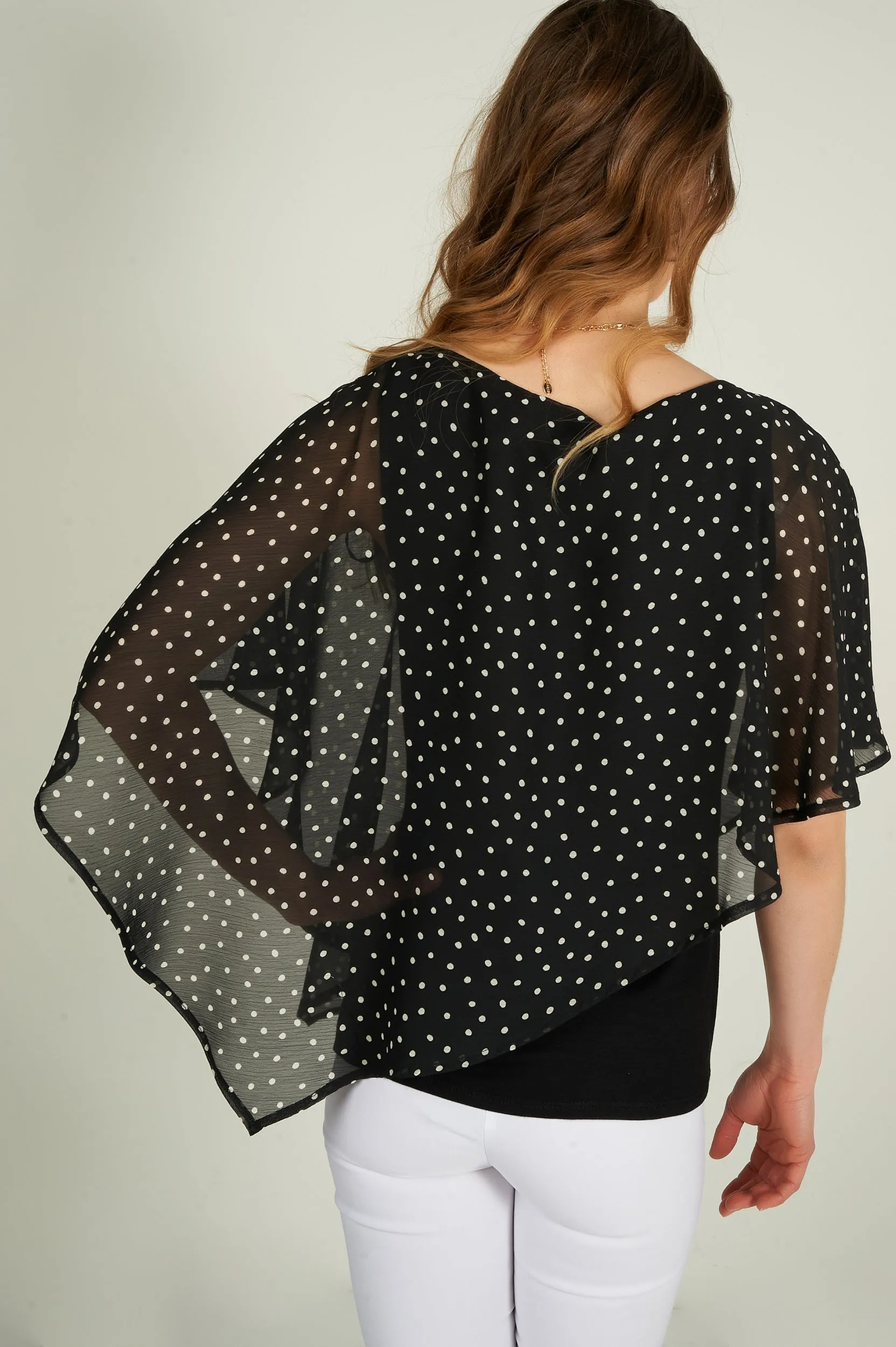 Haut asymétrique en chiffon - AGABA-X1 - (R-A3)