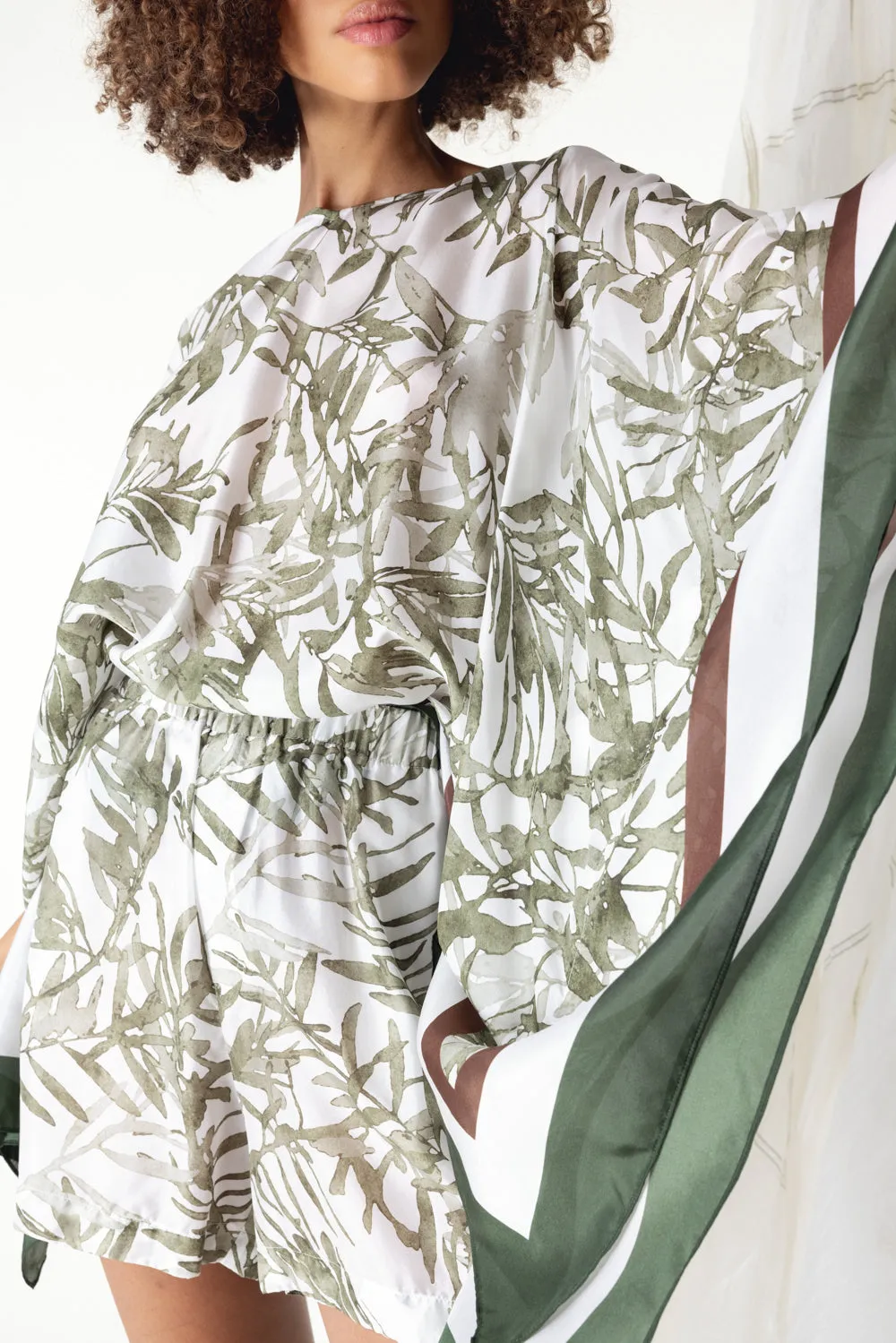 Herbarium Printed Poncho