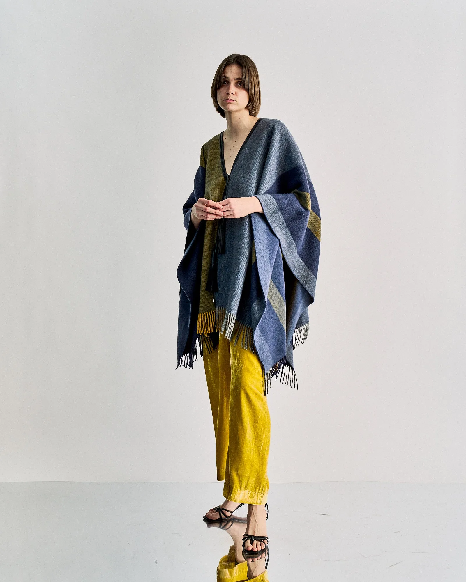 Hermès Rocabar Cape Coat Leather Tassel Poncho