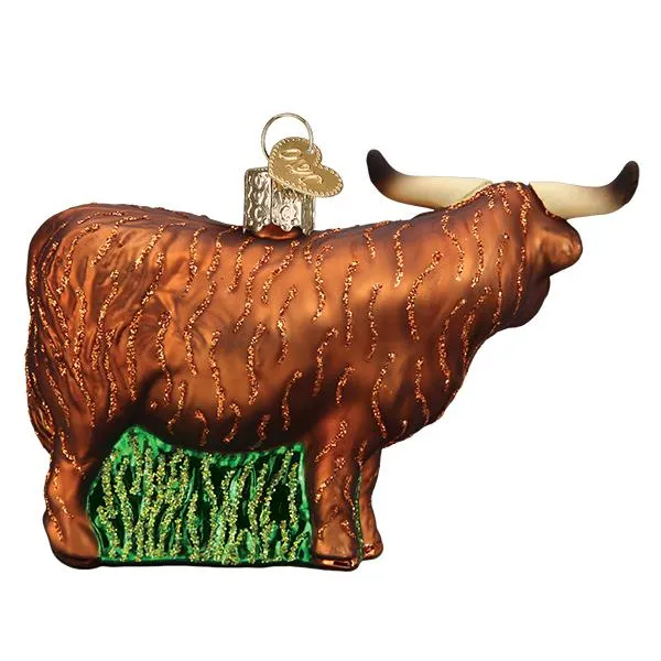 Highland Cow Christmas Ornament