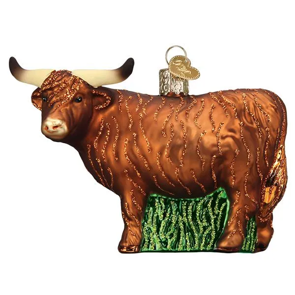 Highland Cow Christmas Ornament