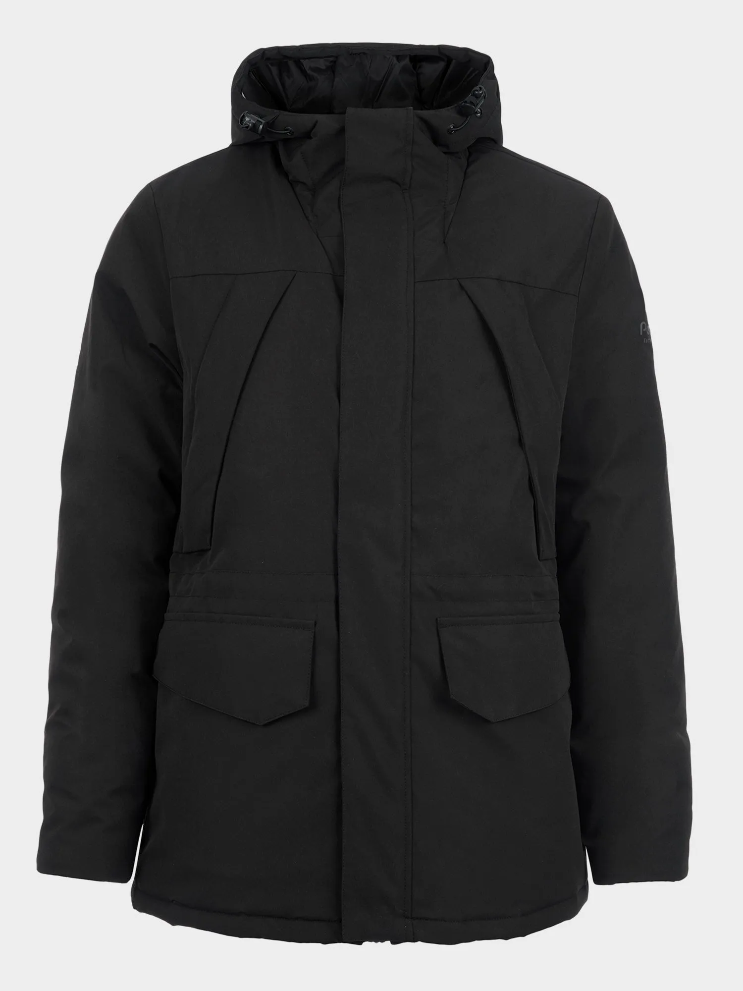 Hudson Script Technical Parka Jacket in Black