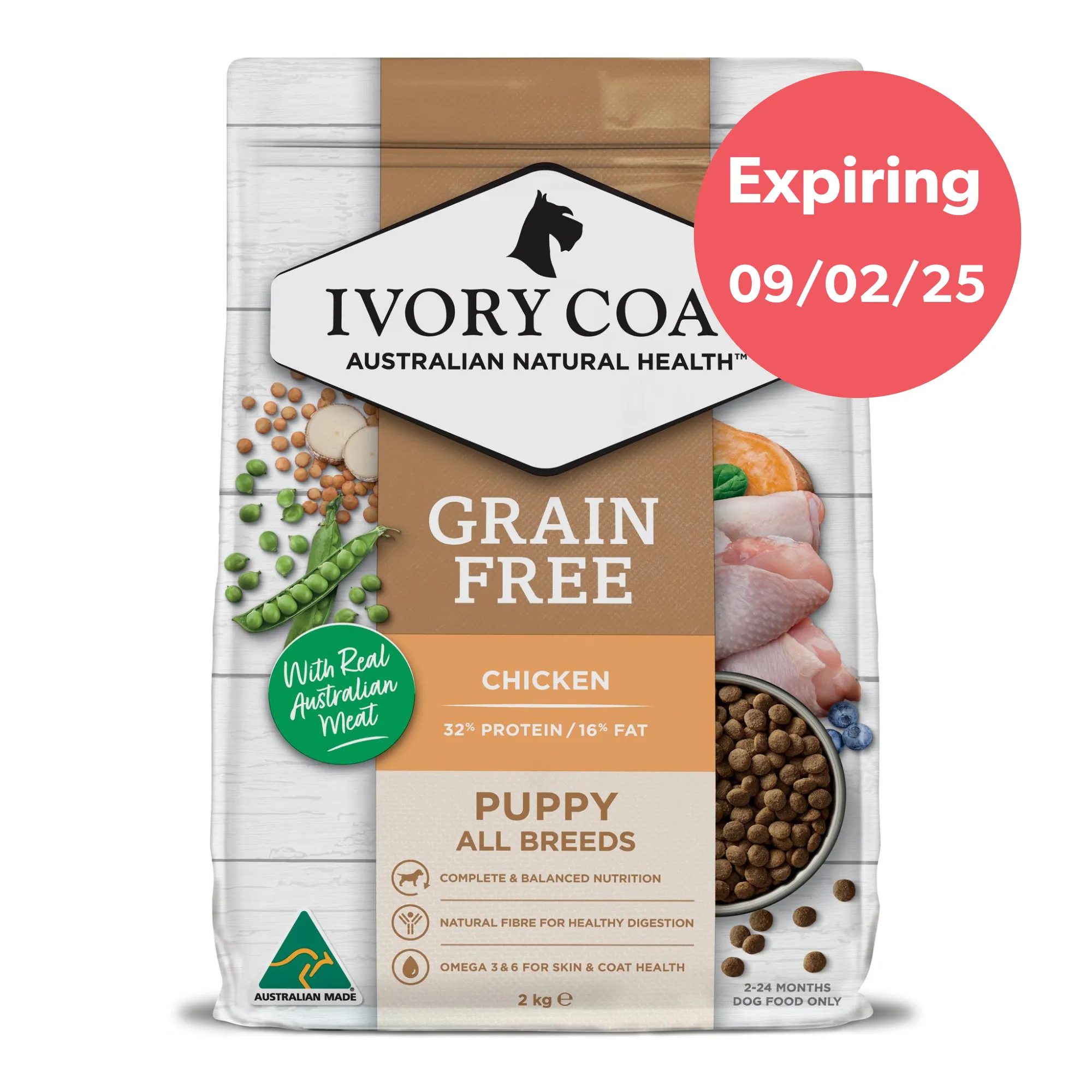 Ivory Coat Puppy Grain Free Chicken Dry Dog Food