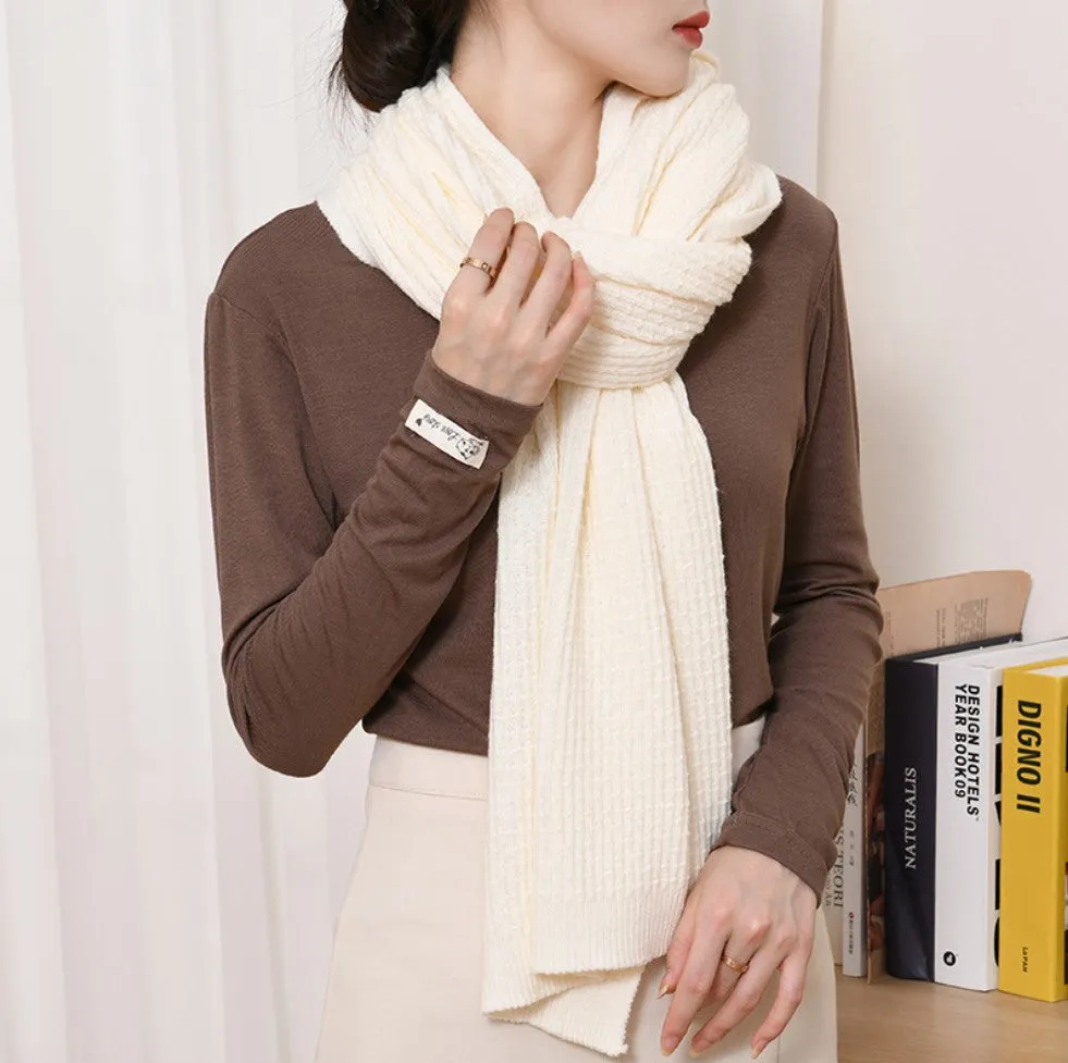 JC063315 Knitted Button Shawl Wrap/Scarf