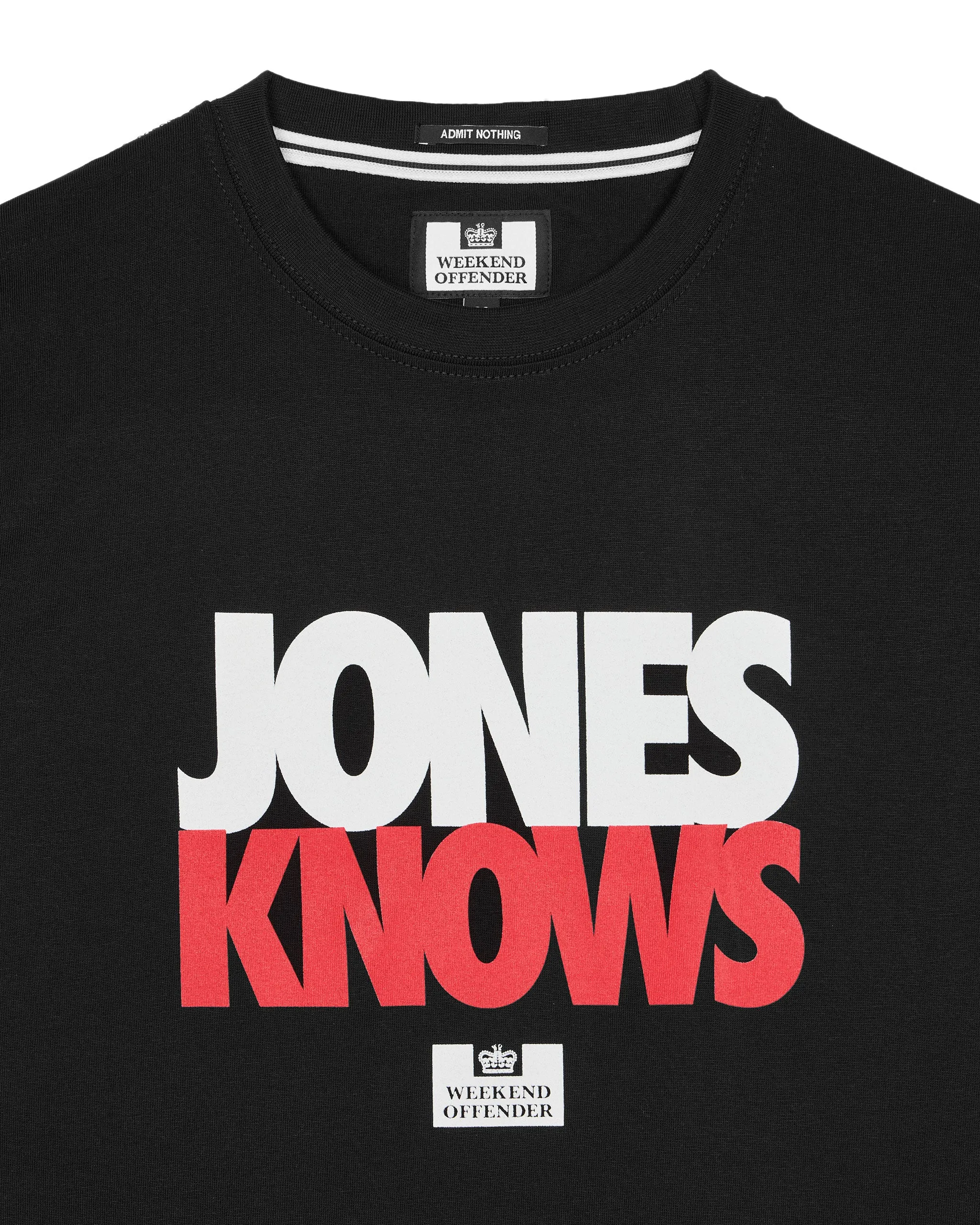 Jones Knows Graphic T-Shirt Black