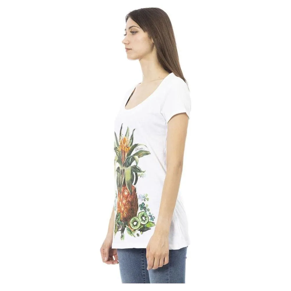 Just Cavalli White Cotton Women T-Shirt