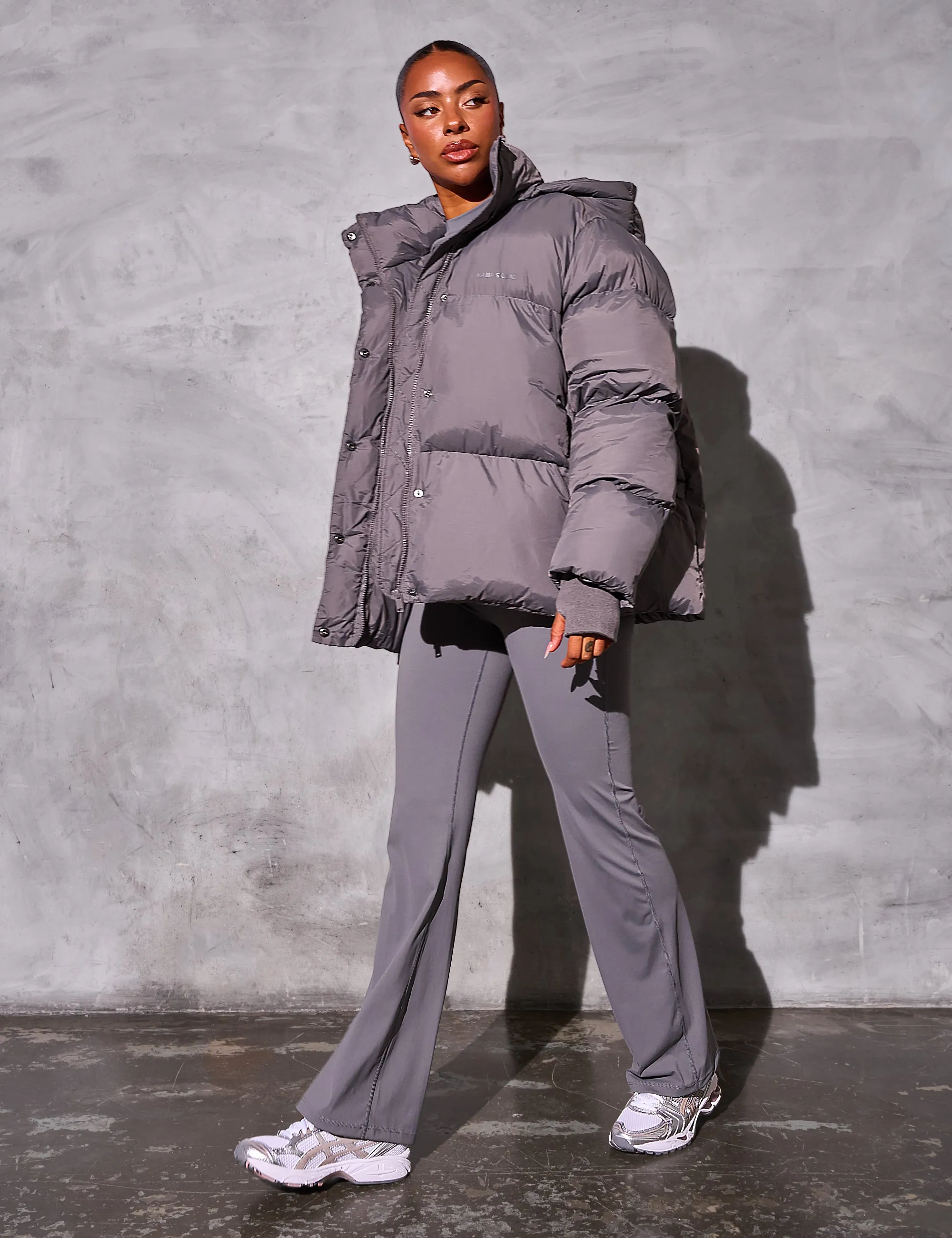 Kaiia Studio Oversized Puffer Coat Grey