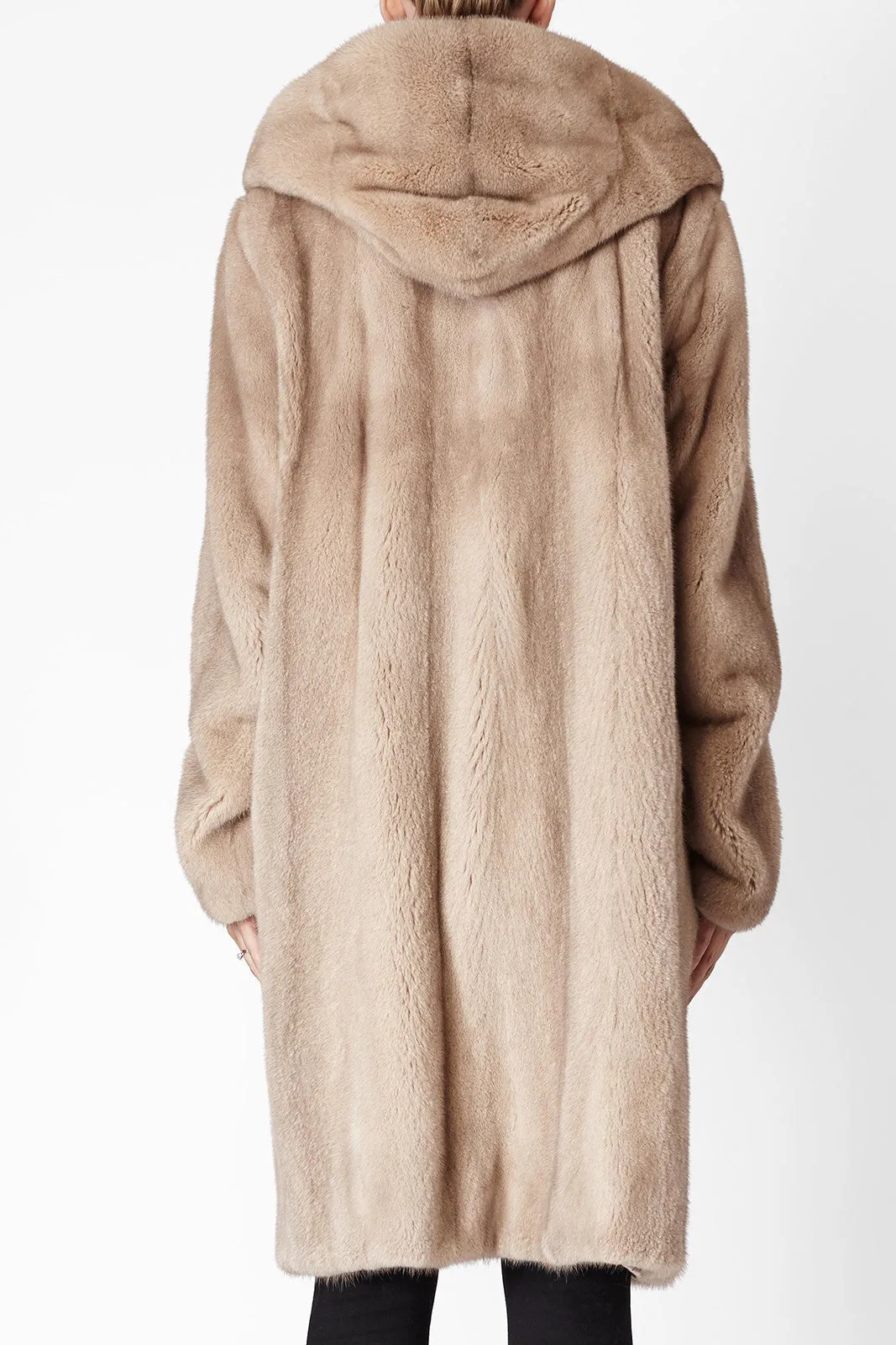 Katie Hoody Mink Fur Coat